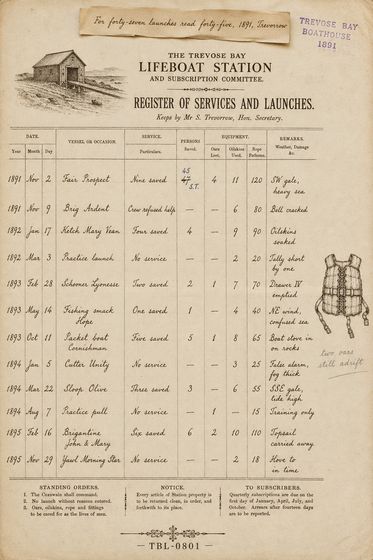 Archive ledger page from the same coordinated Provenance source