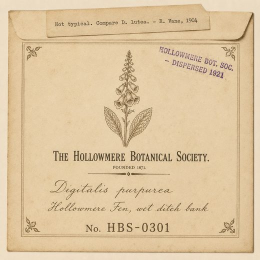 Seed sample envelope with printed heading
