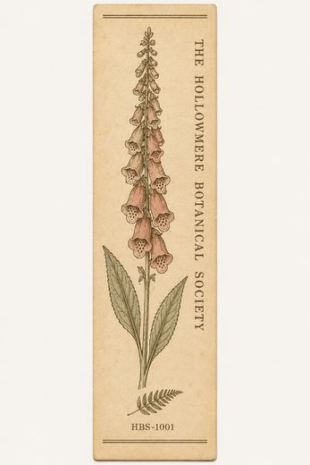 Printed paper bookmark, tall and narrow