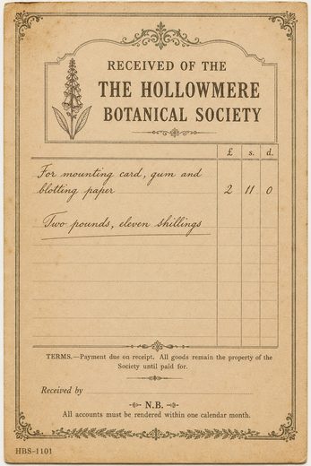 Chemist's receipt with pounds shillings and pence columns